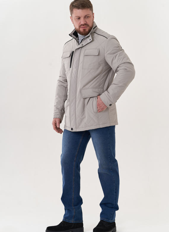 Мужская куртка серого цвета