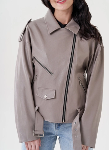 Женская куртка косуха из эко кожи 