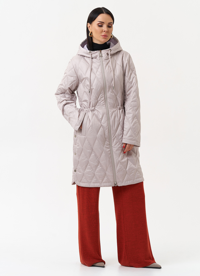 Женское утепленное полупальто с капюшоном модель № 29937 универмаг малина