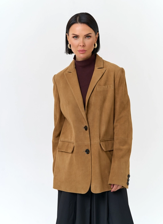 Жакет из натуральной замши