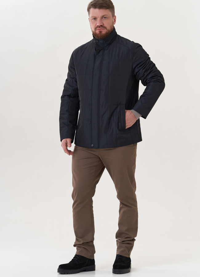 Мужская куртка демисезонная модель № 26810 меха малина