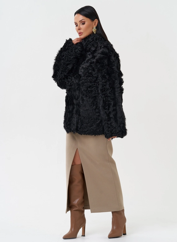 Женская двухсторонняя натуральная дубленка
