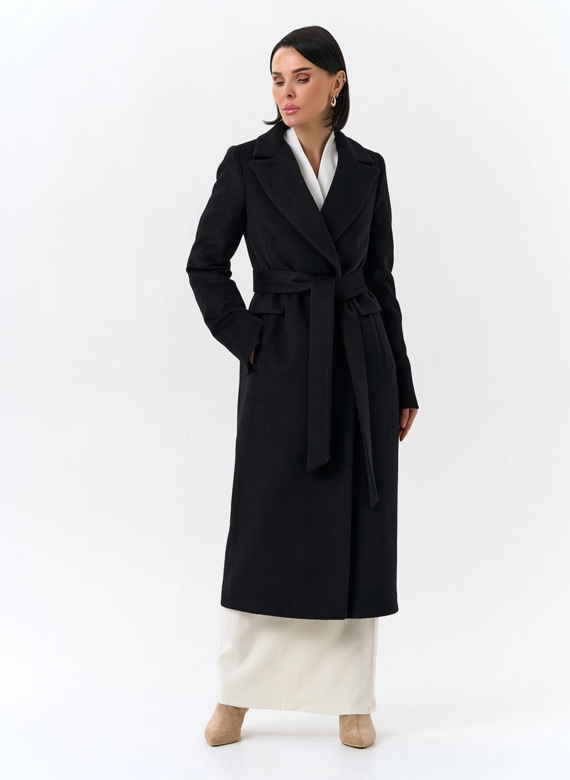 Женское пальто с поясом