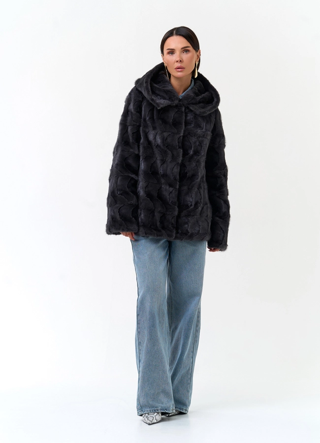 Шуба из меха норки модель № 34048 в рассрочку фото