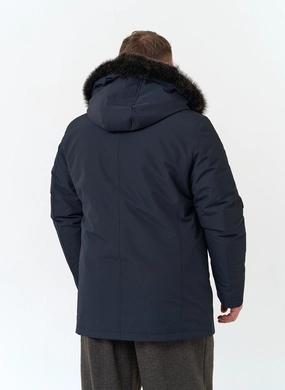 Парка мужская на мехе из волка фото