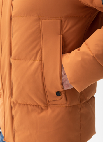 Мужской пуховик с капюшоном 