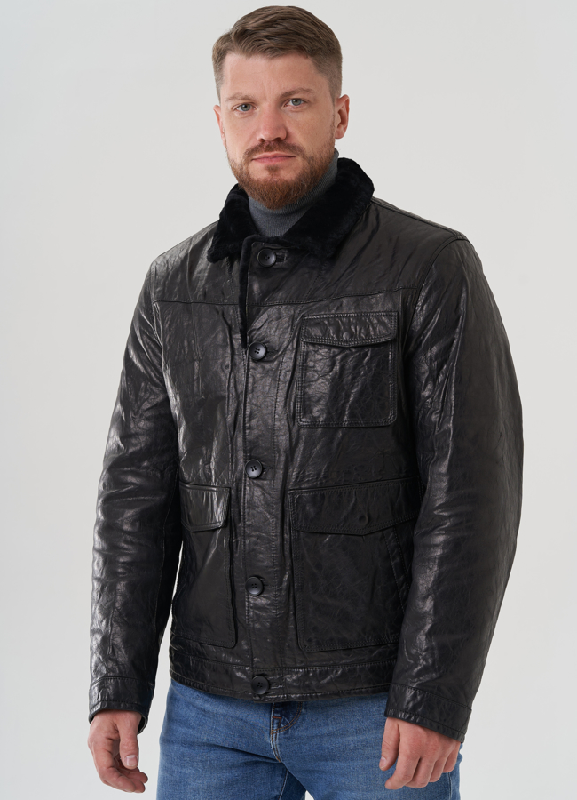 фото Куртка мужская из натуральной кожи  модель № 82302